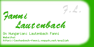 fanni lautenbach business card